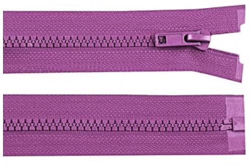 Reißverschluss Teilbar 50 cm (für Jacken) Kunststoff 5mm Farbe Violett von Corileo