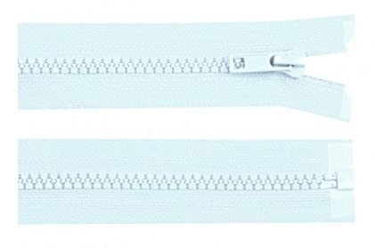 Reißverschluss Teilbar 60 cm (für Jacken) Zipper Kunststoff Farbe Hellblau von Corileo