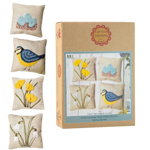 Corinne Lapierre Stickpackung aus Leinen Lavendel - Frühlingsgarten von Corinne Lapierre