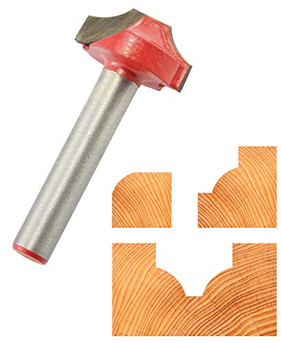 Corintian Abrundfräser Viertelstabfräser HM (HW) für Holz und Kunststoff - 6 mm Schaft - Radiusfräser aus Hartmetall - Ø 18mm von Corintian