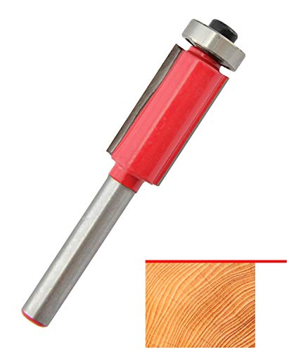 Corintian Bündigfräser HM (HW) für Holz und Kunststoff, mit Kugellager unten - 6,35 mm Schaft - aus Hartmetall - Ø 12,70mm von Corintian