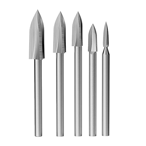 Corintian HSS Holzschnitzwerkzeug Set 3-8mm Durchmesser, 5 Stück, Schnitzwerkzeug Bits geeignet für die Holzbearbeitung auf Weich- und Hartholz, ideales Schnitzwerkzeug-Set für Anfänger und Profis Corintian HSS Holzschnitzwerkzeug Set 3-8mm Durchmesser, 5 Stück, Schnitzwerkzeug Bits geeignet für die Holzbearbeitung auf Weich- und Hartholz, ideales Schnitzwerkzeug-Set für Anfänger und Profis von Corintian