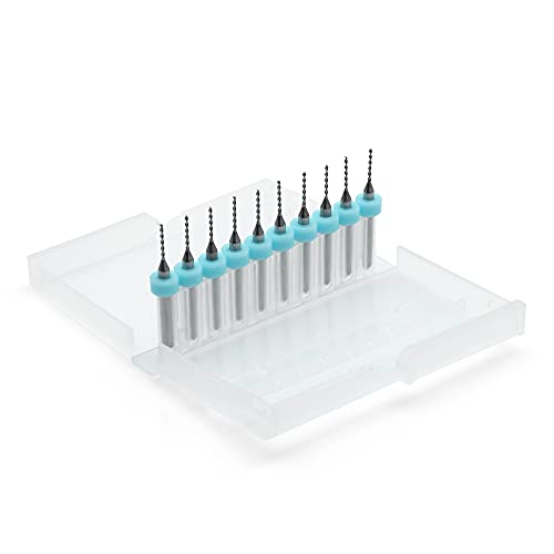 Corintian HSS Micro PCB Bohrer Set – 10 Stück Ø 0.1-1.0 mm, Präzisionsbohrer für PCB, Platinen, Kunststoff, 3D-Filament, Modellbau & Elektronik Corintian HSS Micro PCB Bohrer Set – 10 Stück Ø 0.1-1.0 mm, Präzisionsbohrer für PCB, Platinen, Kunststoff, 3D-Filament, Modellbau & Elektronik von Corintian