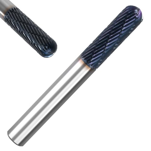 Corintian VHM Fräser mit AlTiN Beschichtung - 6mm Durchmesser, 60-100mm Länge - Langlebig & Präzise - Vollhartmetall Frässtift für Profi-Einsatz (L:100mm) von Corintian