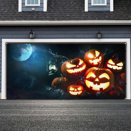 Halloween-Banner für Garagentor, große Garagentorabdeckung für Halloween, gruselige Halloween-Türabdeckung, Hintergrund-Dekoration, Garage, Halloween, Outdoor von Corlidea