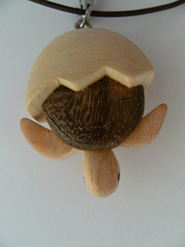 Cornelissen Kette Schildkröte im Ei Holzanhänger, Lederband, Ketten Modeschmuck Tiere Tier Schildkröten von Cornelissen
