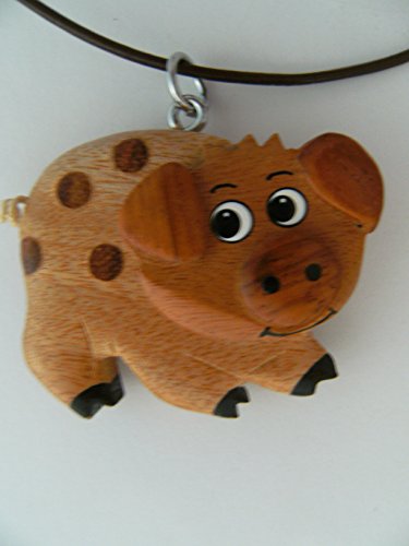 Cornelissen Kette Schwein Holzanhänger Lederband, Ketten Modeschmuck Tiere Tier Ferkel Cornelissen Kette Schwein Holzanhänger Lederband, Ketten Modeschmuck Tiere Tier Ferkel von Cornelissen