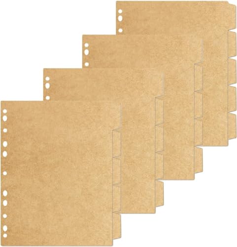 3 Ringbuch-Trennblätter, Premium-Karton-Ordner-Trennblätter mit 5 Registerkarten, Briefform-Index-Trennblätter 21,6 x 27,9 cm, für 3-Ringordner, ideal für Aktenordner-Trennblätter (8 Sets, 40 Blatt 3 Ringbuch-Trennblätter, Premium-Karton-Ordner-Trennblätter mit 5 Registerkarten, Briefform-Index-Trennblätter 21,6 x 27,9 cm, für 3-Ringordner, ideal für Aktenordner-Trennblätter (8 Sets, 40 Blatt von CoroRio