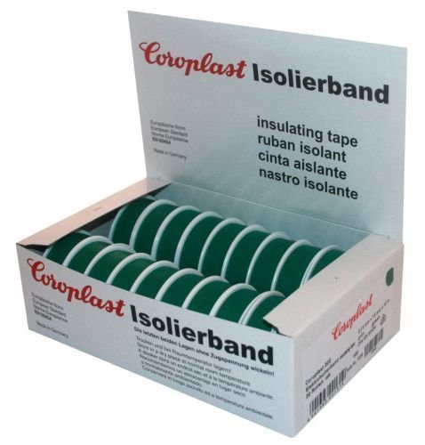 Isolierband Coroplast Box VDE Isoband Klebeband Elektriker Band Grün von Coroplast