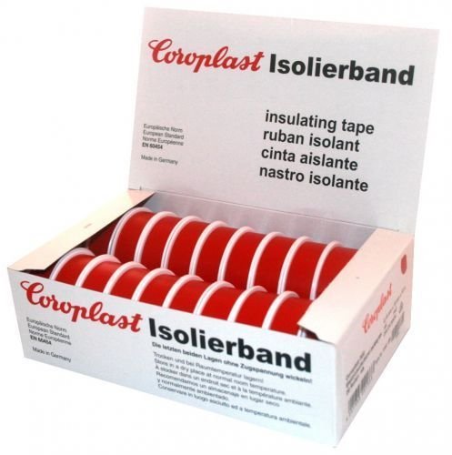 Isolierband Coroplast Box VDE Isoband Klebeband Elektriker Band Rot Globe Warehouse® von Coroplast