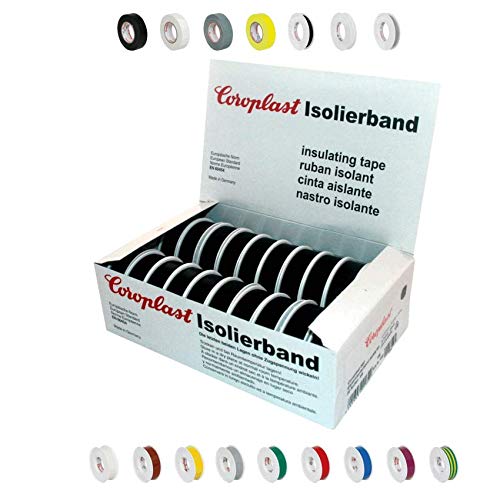 Isolierband Coroplast Box VDE Isoband Klebeband Elektriker Band Schwarz von Coroplast