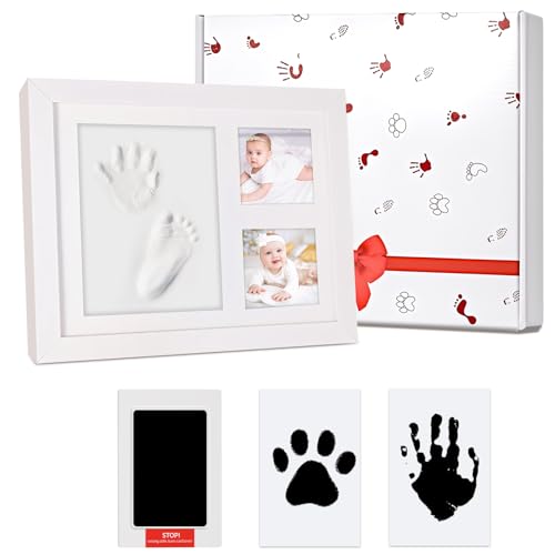 Corpower Baby Handabdruck und Fußabdruck Set, Fußabdruck Baby - Gipsabdruck Baby Hand und Fuß, Baby Abdruckset Mit Massivholzrahmen, Perfekt kreative Geschenke Corpower Baby Handabdruck und Fußabdruck Set, Fußabdruck Baby - Gipsabdruck Baby Hand und Fuß, Baby Abdruckset Mit Massivholzrahmen, Perfekt kreative Geschenke von Corpower