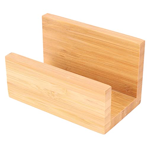 Correa Bambus Desktop Visitenkartenhalter für Schreibtisch Robuste Visitenkarte Display Stand für BüRo Geeignet für MäNner Frauen von Correa