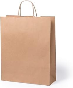 Kraftpapiertüten, 24-Stunden-Versandtaschen, sehr robust, für Bestellungen, Lieferungen, Geschenke, biologisch abbaubar, wiederverwendbar (S: 28 + 10 x 32, 100 Stück) von Cosecha Privada