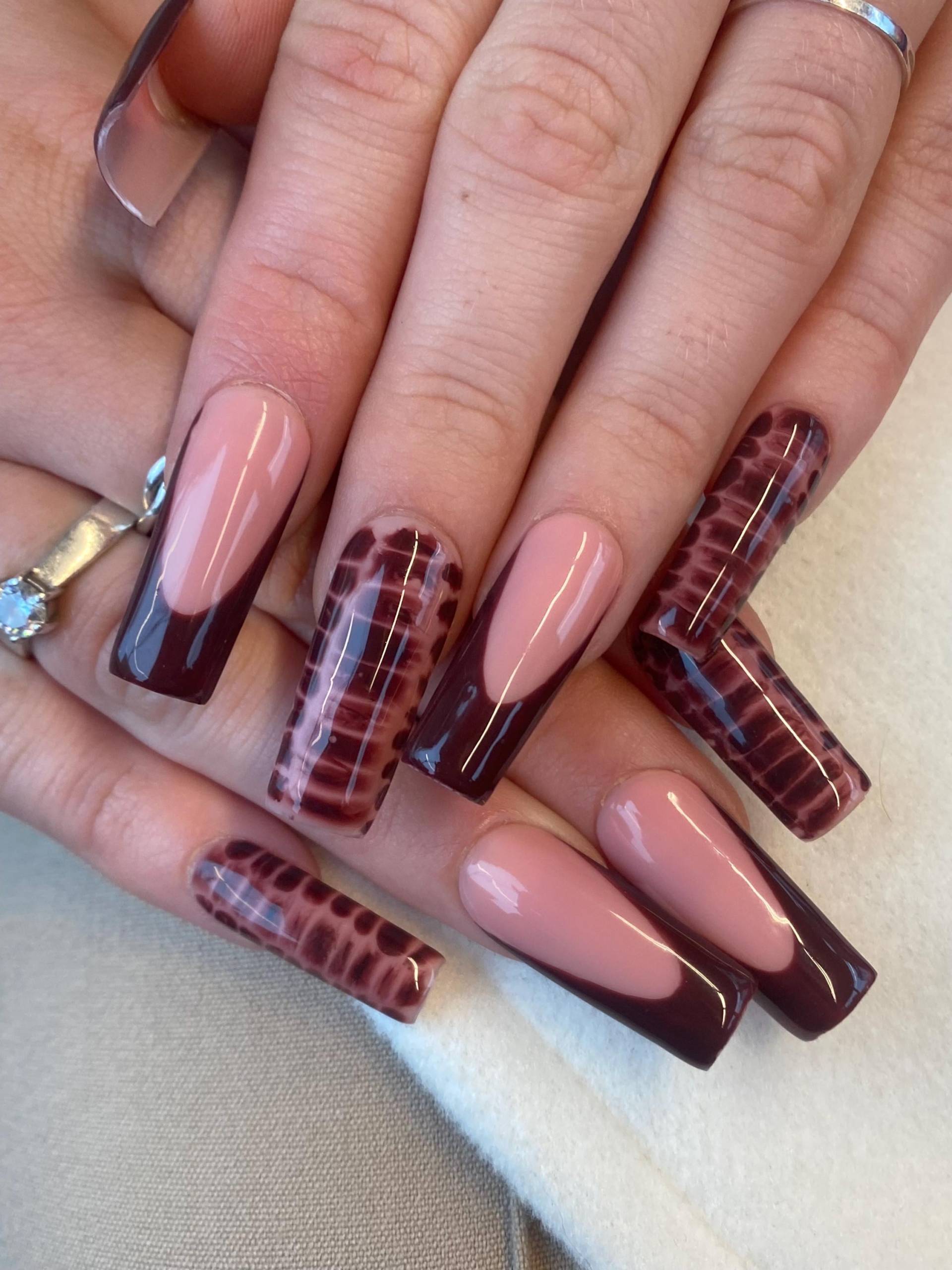 Brown Crocodile Nails, Press On Nägel Zum Aufkleben Brown Crocodile Nails, Press On Nägel Zum Aufkleben von Cosi17