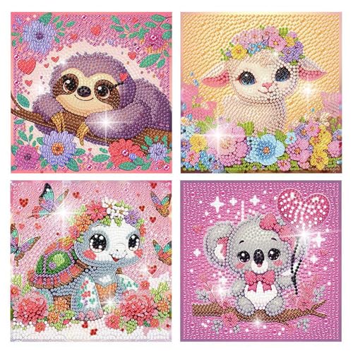 Cosiesnest 4 Stück Diamond Painting Kinder Mosaik Bastelset Kinder Basteln ab 4 Jahre-12 Kreative DIY Geschenke für Mädchen Jungen 15x15cm Voller Bohrer Klein Diamant Painting Bilder Kristallkunst Cosiesnest 4 Stück Diamond Painting Kinder Mosaik Bastelset Kinder Basteln ab 4 Jahre-12 Kreative DIY Geschenke für Mädchen Jungen 15x15cm Voller Bohrer Klein Diamant Painting Bilder Kristallkunst von Cosiesnest
