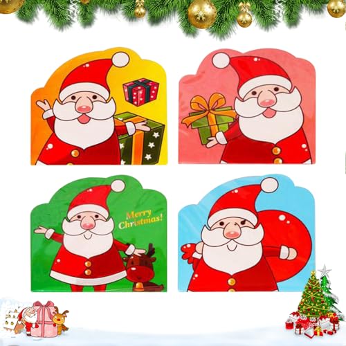 Weihnachten Notizbuch 8 Stück Mini Notizblock Mini Weihnachten NotizblöCke Kinder Tragbare Tasche Notebooks Kleine Notizblöcke 23.8*12.3cm Weihnachtsmann Notizblock Kinder Weihnachten Färbung Bücher von Cosiesnest