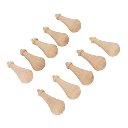 Cosiki 10pcs Unvollendeter Holzanhänger mit Seil, Mini -Blank -Peg -Verzierungen für die Holzdekoration, Kultivieren Sie die Fähigkeit, Inspirieren Sie die Fantasie Inspirieren von Cosiki