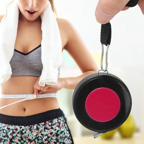 Cosiki Messen Sie Weiches, Einziehbares Klebeband, Körpertücher Messen Sie Lineal Weiches Einziehbares Band Schneiderband 150 Cm Maßband Körpertücher Mess das Lineal (Rot) von Cosiki