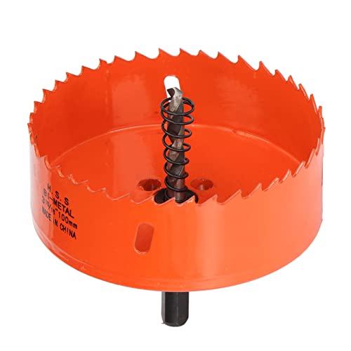 Cosiki Metall-Loch-Säge, Metallsägen Cutter Bimetal Lochsäge, HSS-Lochsäge für Holz, PVC, Metall) Metalllochschneider Wirkungsbeständiger Zähne (3-15/16 "(100 mm)) von Cosiki