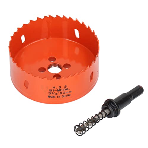 Cosiki Metall-Loch-Säge, Metallsägen Cutter Bimetal Lochsäge, HSS-Lochsäge für Holz, PVC, Metall) Metalllochschneider Wirkungsbeständiger Zähne (3-9/16 "(90 mm)) von Cosiki