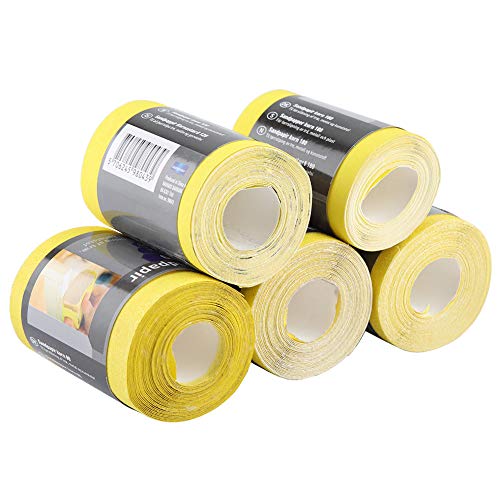 Cosiki Sandpapier, Schleifpapier #40/60/80/120/180 Schleifpapier 5pcs Sandpapier Rollenhandbuch Handriss Rollen für Metallglas Schreinerei Cosiki Sandpapier, Schleifpapier #40/60/80/120/180 Schleifpapier 5pcs Sandpapier Rollenhandbuch Handriss Rollen für Metallglas Schreinerei von Cosiki