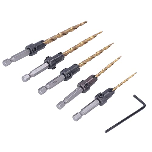 Cosiki Sich Verjüngte Bohrerbits, Counter -Spüle -Bohrer Teile für Holzbearbeitung Im Kaiserlichen Titan Titan 5pcs/SET Countersink Bohrbit SEX SEX Shank Tapered Bohrbits Tapered Bohrs Bits SET Cosiki Sich Verjüngte Bohrerbits, Counter -Spüle -Bohrer Teile für Holzbearbeitung Im Kaiserlichen Titan Titan 5pcs/SET Countersink Bohrbit SEX SEX Shank Tapered Bohrbits Tapered Bohrs Bits SET von Cosiki