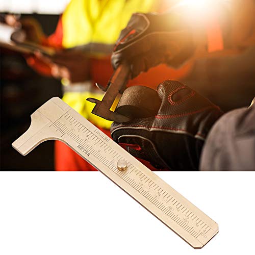 Cosiki Taschenlineer, Bremssättel Messwerkzeug Doppelwaage Schmuck Messen Sie Lineal 0-100 Mm Gleitmessstreifen Messing Cosiki Taschenlineer, Bremssättel Messwerkzeug Doppelwaage Schmuck Messen Sie Lineal 0-100 Mm Gleitmessstreifen Messing von Cosiki