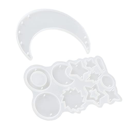 Epoxidharz Set Formen, Harz Gießen Formen, Mond und Stern Silikonformen DIY glänzend Silikonformen Für Epoxidharz Epoxidharz Formen für Wanddekoration,Anhänger Haus Epoxidharz Set Formen, Harz Gießen Formen, Mond und Stern Silikonformen DIY glänzend Silikonformen Für Epoxidharz Epoxidharz Formen für Wanddekoration,Anhänger Haus von Cosiki