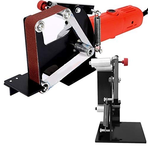 Juli- Schleifbock Bandschleifmaschine Poliermaschine, 50mm Breite Bandschleifmaschine Vorsatzpolierer Schleifpoliermaschine mit Adapter(M14) von Cosiki