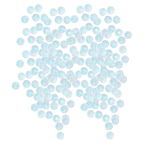 Perlen aus Kunstharz, 8 mm, glitzernde Perlen, 500 g, Geschenktasche, zur Schmuckherstellung, Blau glänzend von Cosiki