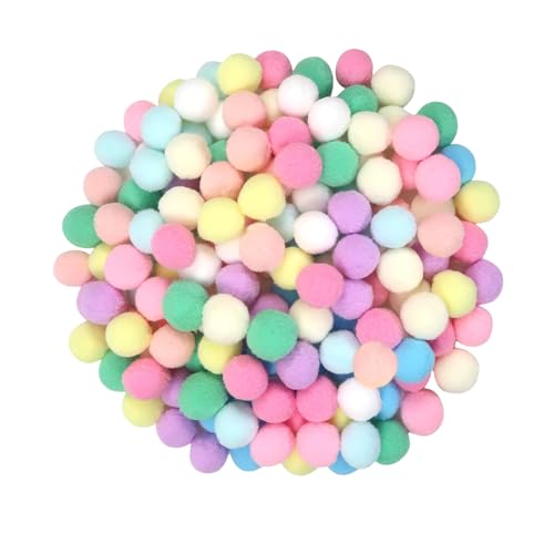 Cosmeria 400 Bunte Pompons Zum Basteln, Pompoms Filzkugeln Und Wattebällchen Deko, Ideale Bunte Ponpons Für Kreative DIY Projekte Und Kunsthandwerk von Cosmeria
