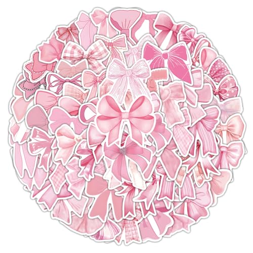 Cosmeria Coquette Bows Sticker Set, 103 Stück Wasserdicht Aesthetic Kawaii Aufkleber Für Wasserflaschen, Laptop Und Scrapbook, Ideal Für Kawaii Deko von Cosmeria