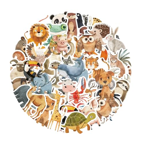 Cosmeria Wasserfeste Vinyl Aufkleber, 100 Süße Tier-Sticker, Wiederverwendbare Und Umweltfreundliche Sticker Für Laptop, Gitarre, Kühlschrank Und Mehr Cosmeria Wasserfeste Vinyl Aufkleber, 100 Süße Tier-Sticker, Wiederverwendbare Und Umweltfreundliche Sticker Für Laptop, Gitarre, Kühlschrank Und Mehr von Cosmeria