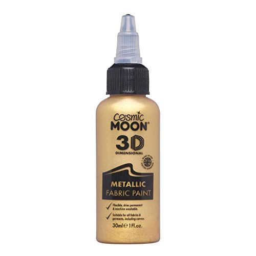 Cosmic Moon - Hochwertige Stofffarbe für einen schimmernden Metallic-Look - 30ml - Gold Cosmic Moon - Hochwertige Stofffarbe für einen schimmernden Metallic-Look - 30ml - Gold von Cosmic Moon