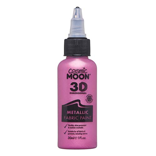 Cosmic Moon - Hochwertige Stofffarbe für einen schimmernden Metallic-Look - 30ml - Rosa von Cosmic Moon