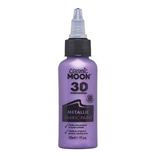 Cosmic Moon - Hochwertige Stofffarbe für einen schimmernden Metallic-Look - 30ml - Violett von Cosmic Moon