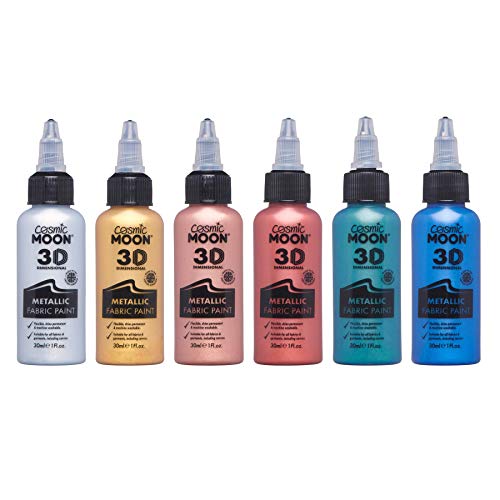 Cosmic Moon - Metallic Stofffarbe - 30ml - Set mit 6 Farben Cosmic Moon - Metallic Stofffarbe - 30ml - Set mit 6 Farben von Cosmic Moon