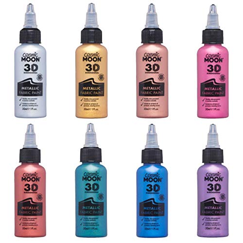 Cosmic Moon - Metallic Stofffarbe - 30ml - Set mit 8 Farben Cosmic Moon - Metallic Stofffarbe - 30ml - Set mit 8 Farben von Cosmic Moon