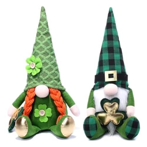 Cosmin St. Patricks Day Gnomes Dekorationen für Zuhause St. Patricks Day Dekor Grüne Shamrock Gnomes Geschenke von Cosmin