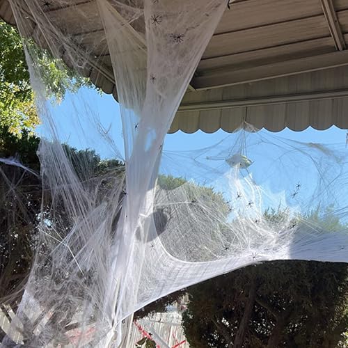 Cosmpeak Halloween Deko Spinnennetz 100g Weiss Spinnweben Dekoration Halloween Spinne Aussendeko Spinnennetz mit 30 Kunststoffspinnen Spinnennetz Deko Wand für Garten,Decke,Fenster,Halloweenparty Cosmpeak Halloween Deko Spinnennetz 100g Weiss Spinnweben Dekoration Halloween Spinne Aussendeko Spinnennetz mit 30 Kunststoffspinnen Spinnennetz Deko Wand für Garten,Decke,Fenster,Halloweenparty von Cosmpeak