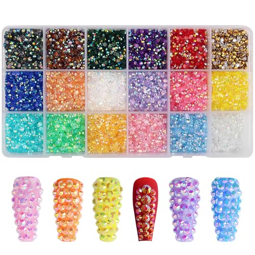 18 Farben Strasssteine,AB Kristall Strasssteine Glitzer Strass zum Basteln Crystal Edelstein Acryl Bunt Kristall Diamanten Kristalle Schmucksteine für DIY Nägel Handwerke Kleidun 18 Farben Strasssteine,AB Kristall Strasssteine Glitzer Strass zum Basteln Crystal Edelstein Acryl Bunt Kristall Diamanten Kristalle Schmucksteine für DIY Nägel Handwerke Kleidun von Cosswe