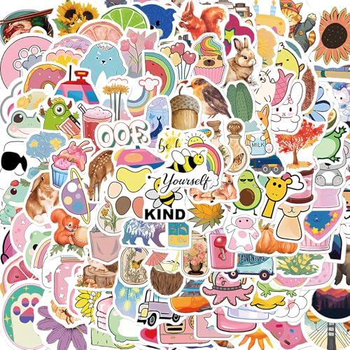 200 Stück Niedliche Aufkleber Ästhetische Aufklebe Aesthetic Stickers Boho Graffiti Aufkleber Wasserdichtes Vinyls Stickers für Laptop Skateboard Helm Hüte Flaschen Auto Gitarre Telefon Scrapbook von Cosswe