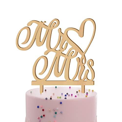 Cake Topper Hochzeit, Mr&Mrs Tortenstecker Holz Kuchendekoration Torten Topper Herz Hochzeitstorten Topper für Hochzeitstorten und Partytorten Geburtstag Jahrestag Cake Topper Hochzeit, Mr&Mrs Tortenstecker Holz Kuchendekoration Torten Topper Herz Hochzeitstorten Topper für Hochzeitstorten und Partytorten Geburtstag Jahrestag von Cosswe