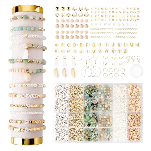 Cosswe Perlen für Armbänder Natürliche Amazonit Natürliche Amazonit Perlen Edelstein Perlen Kit Boho Stil Edelsteine zum Auffädeln für DIY Mode Perlen Bracelet Making Kit für Kinder Erwachsene Cosswe Perlen für Armbänder Natürliche Amazonit Natürliche Amazonit Perlen Edelstein Perlen Kit Boho Stil Edelsteine zum Auffädeln für DIY Mode Perlen Bracelet Making Kit für Kinder Erwachsene von Cosswe