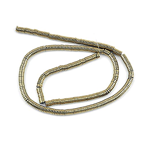 Hämatit-Perlen, runde Perlen, runde Perlen, goldfarbenes Metall, flache Perlen, heishi-Perlen, Schmuckherstellung, Armband, Basteln Hämatit-Perlen, runde Perlen, runde Perlen, goldfarbenes Metall, flache Perlen, heishi-Perlen, Schmuckherstellung, Armband, Basteln von Cosswe