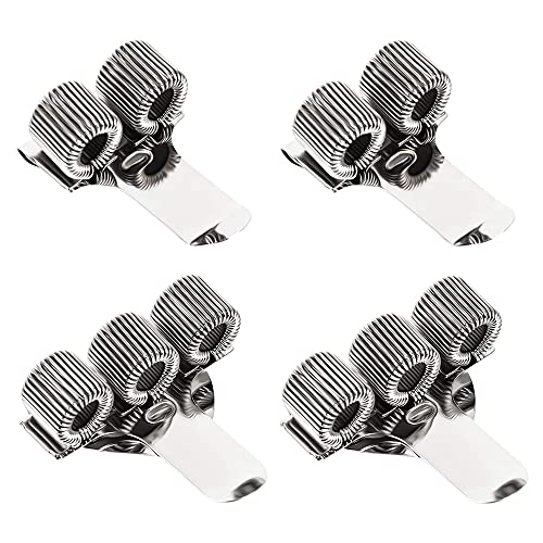 Stiftehalter Taschenclip Stifthalter Clips,4 Stück Metall Stifthalter Edelstahl Stifthalter Clip Stift Halter Clips Silber DreiLöcher/2 Löcher Metall Stifthalter für Hause,Büro,Ärzte,Piloten von Cosswe