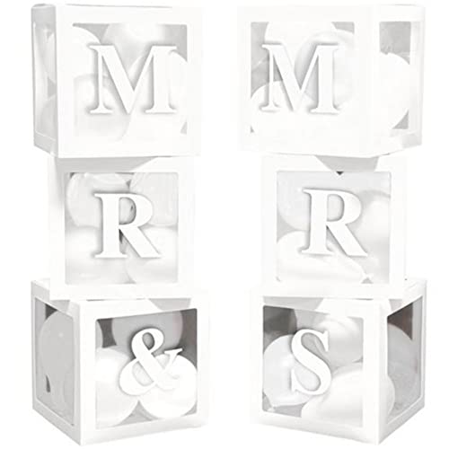 Mr & Mrs Ballonboxen Hochzeit Deko inkl. Luftballons Mr & Mr Mrs & Mrs & Mrs von Costume and Party Store