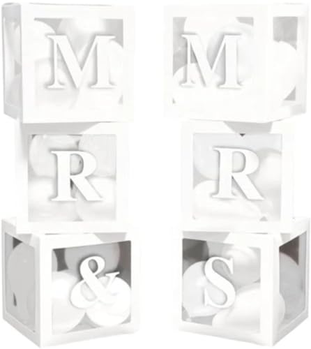 Mr & Mrs Ballonboxen Hochzeit Deko inkl. Luftballons Mr & Mr Mrs & Mrs & Mrs von Costume and Party Store