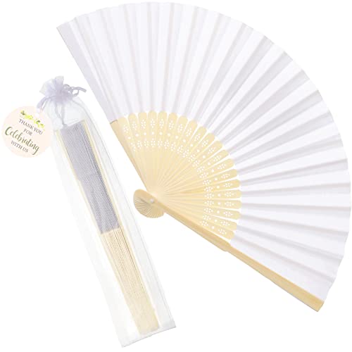 Cosweet 60 Stück weiße Papier-Handfächer – Faltbarer Bambus-Fächer mit 60 Anhängern und Aufbewahrungstasche, Handheld-Akkordeon-Papierfächer für Hochzeit, Feier, Partyzubehör und Heimdekoration Cosweet 60 Stück weiße Papier-Handfächer – Faltbarer Bambus-Fächer mit 60 Anhängern und Aufbewahrungstasche, Handheld-Akkordeon-Papierfächer für Hochzeit, Feier, Partyzubehör und Heimdekoration von Cosweet